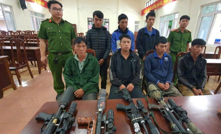 7 đối tượng bị công an bắt giữ