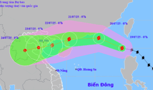 Wipha giật cấp 12 vào Biển Đông trở thành cơn bão số 3