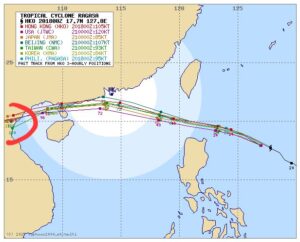 7 đài khí tượng quốc tế dự báo bão Ragasa đi vào Việt Nam
