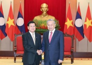Tổng Bí thư Tô Lâm tiếp Tổng Bí thư, Chủ tịch nước Lào Thongloun Sisoulith